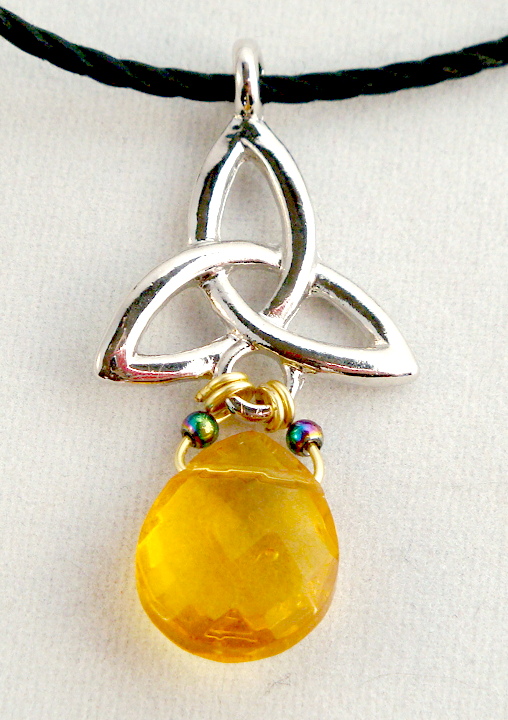Triquetra drop necklace