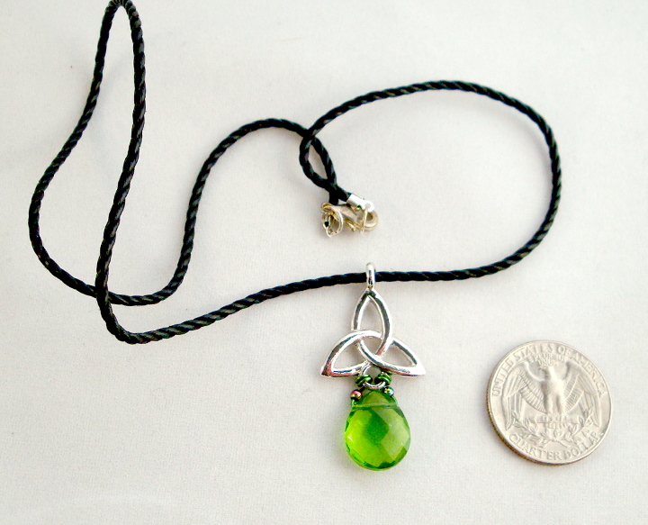 Triquetra drop necklace