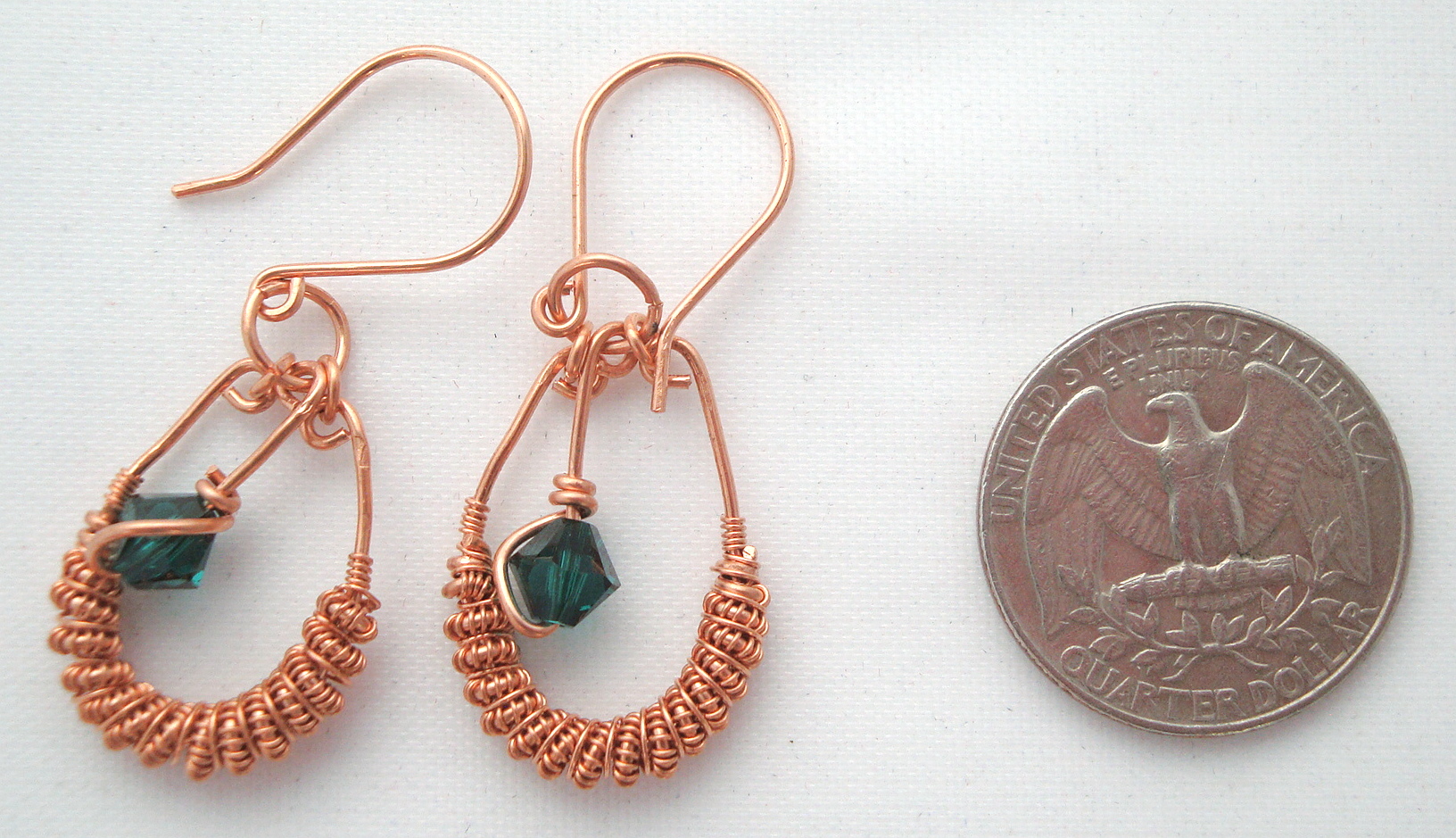 Copper Spiral earrings