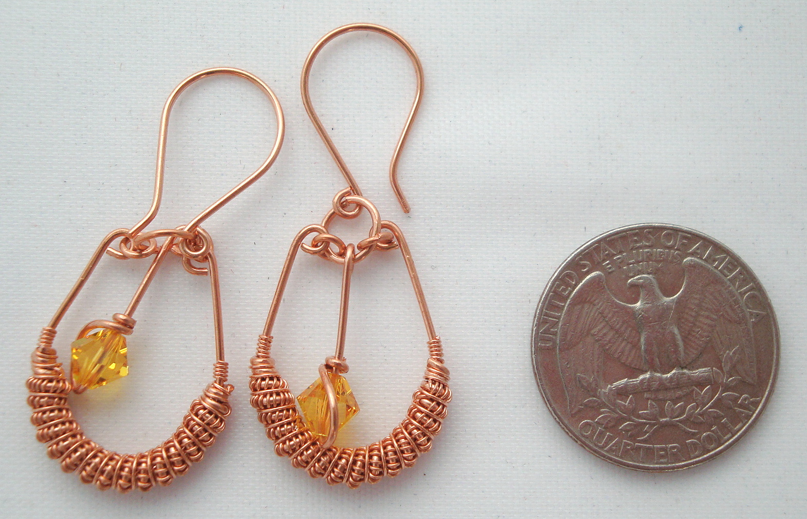 Copper Spiral earrings