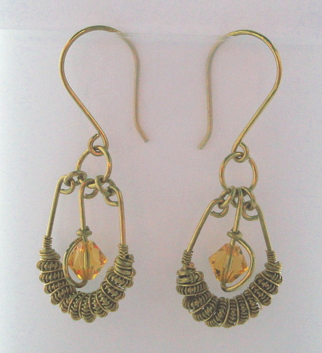 Bronze Spiral earrings