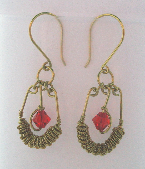 Bronze Spiral earrings