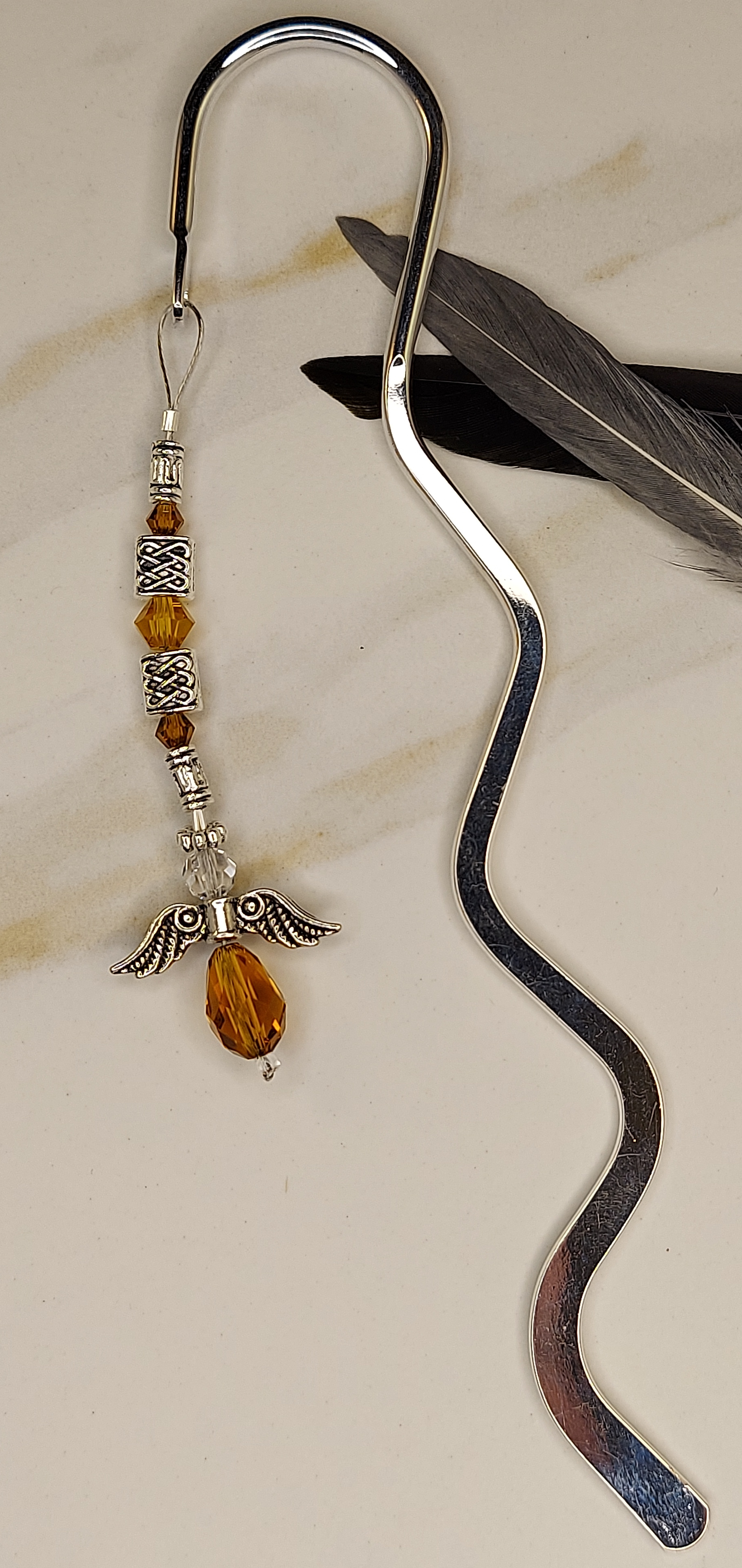 Beaded Bookmarks, Angel Charm 