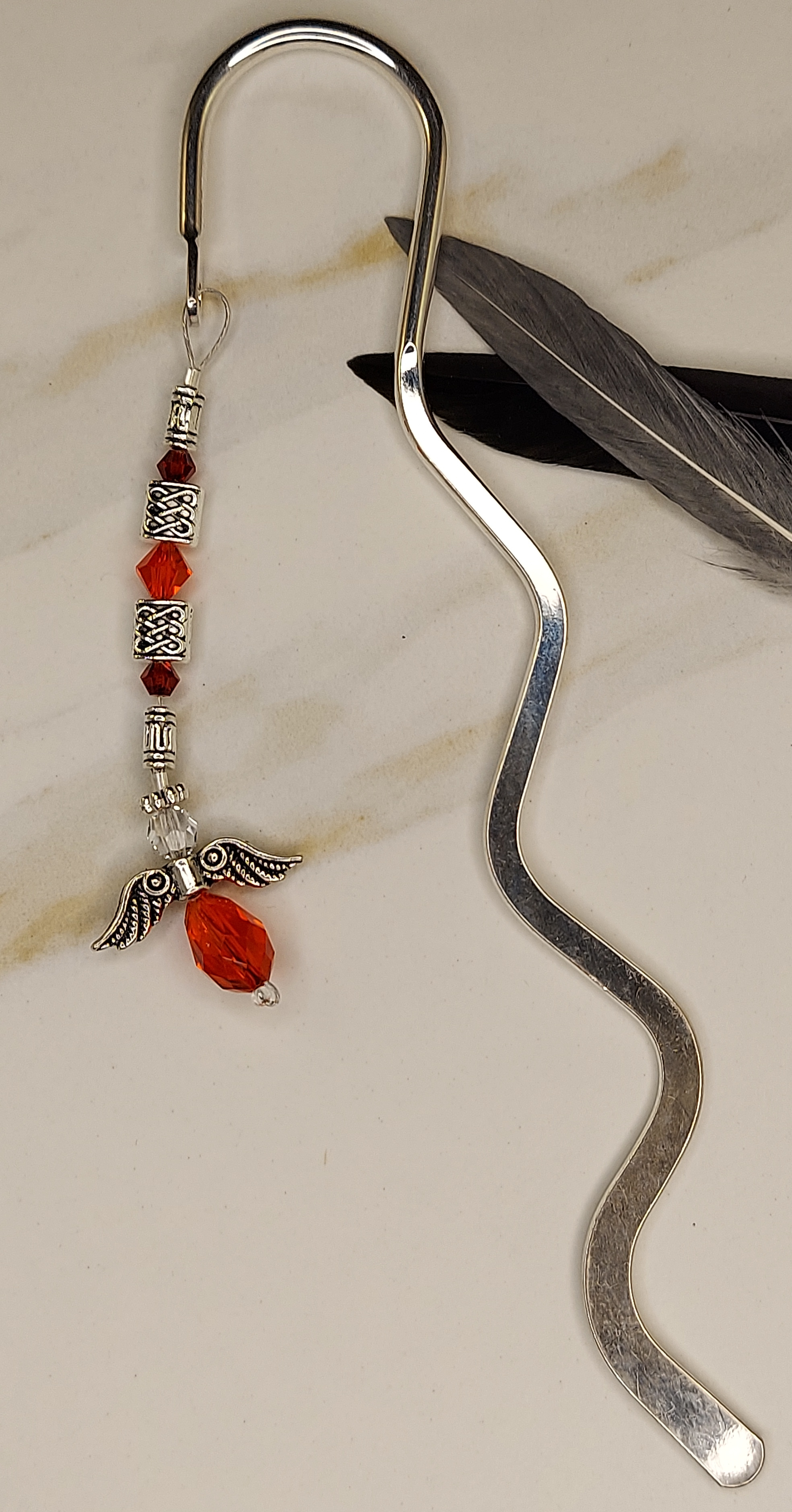 Beaded Bookmarks, Angel Charm 