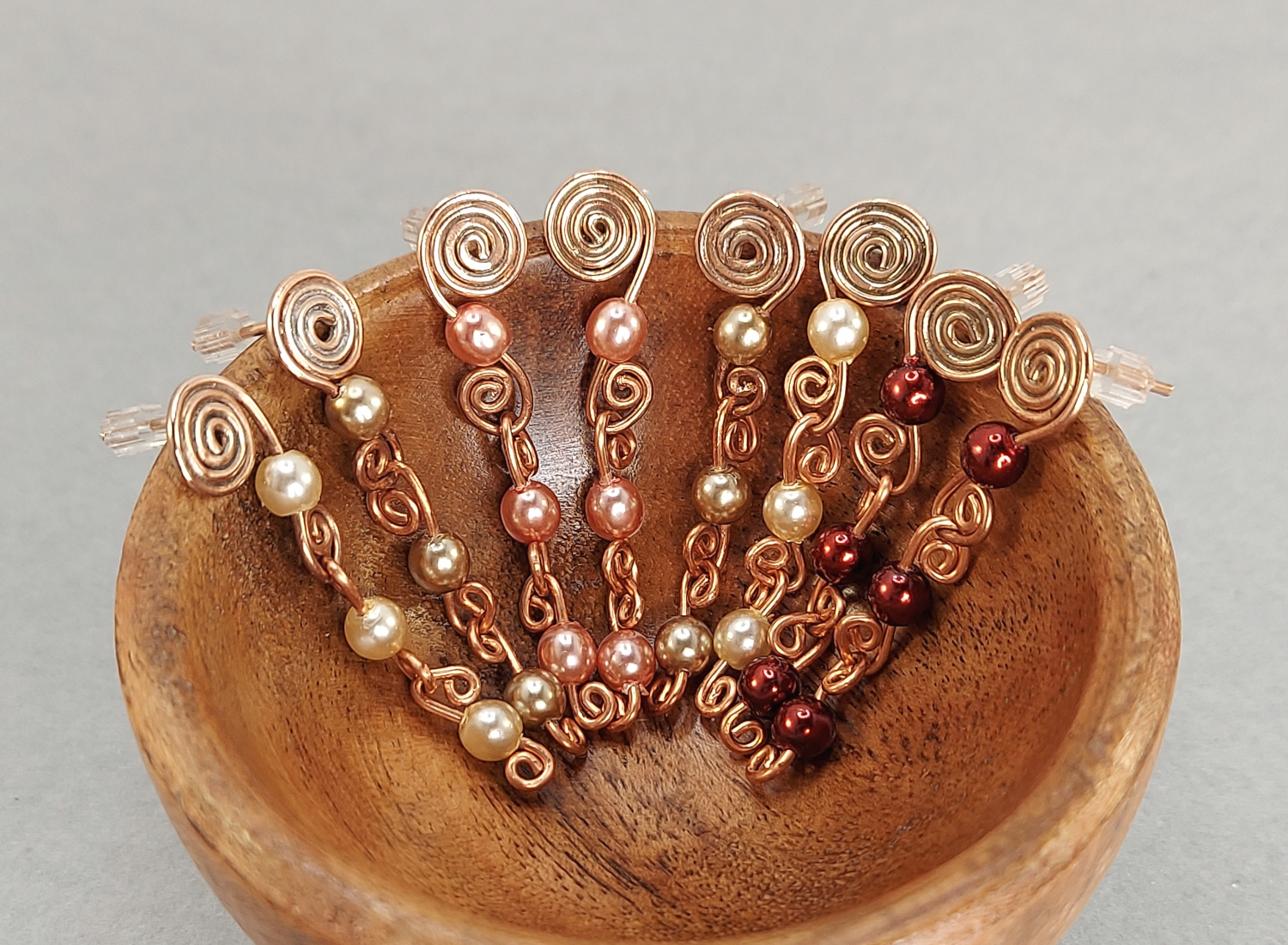 Pearl Earrings - Copper