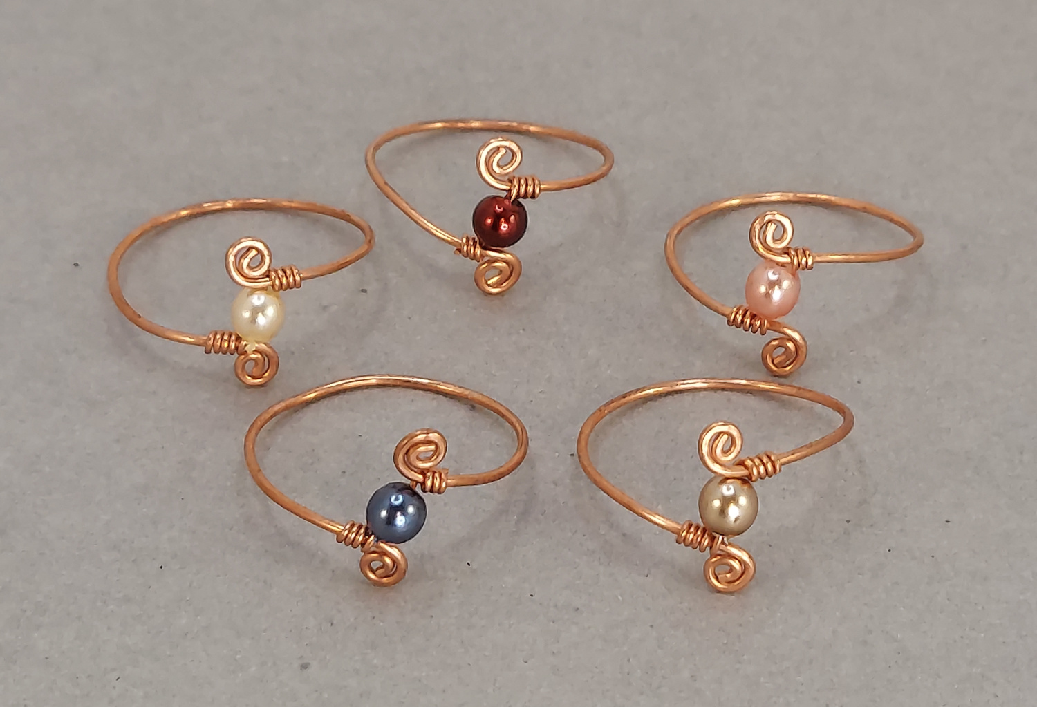 Pearl Rings - Copper