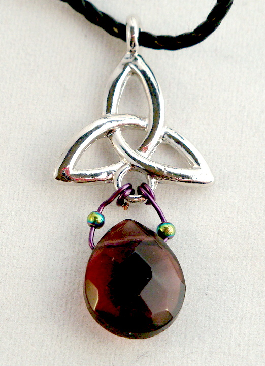 Triquetra drop necklace