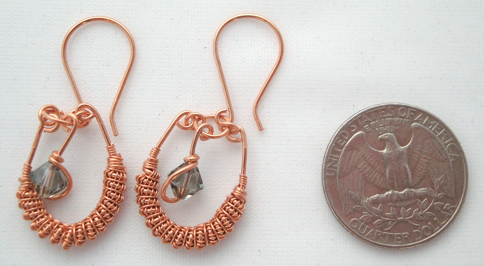 Copper Spiral earrings