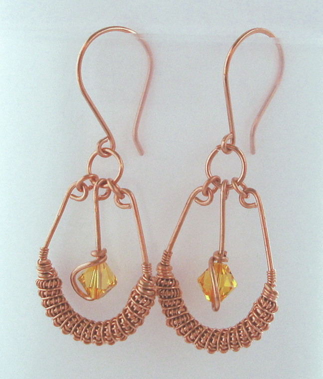 Copper Spiral earrings