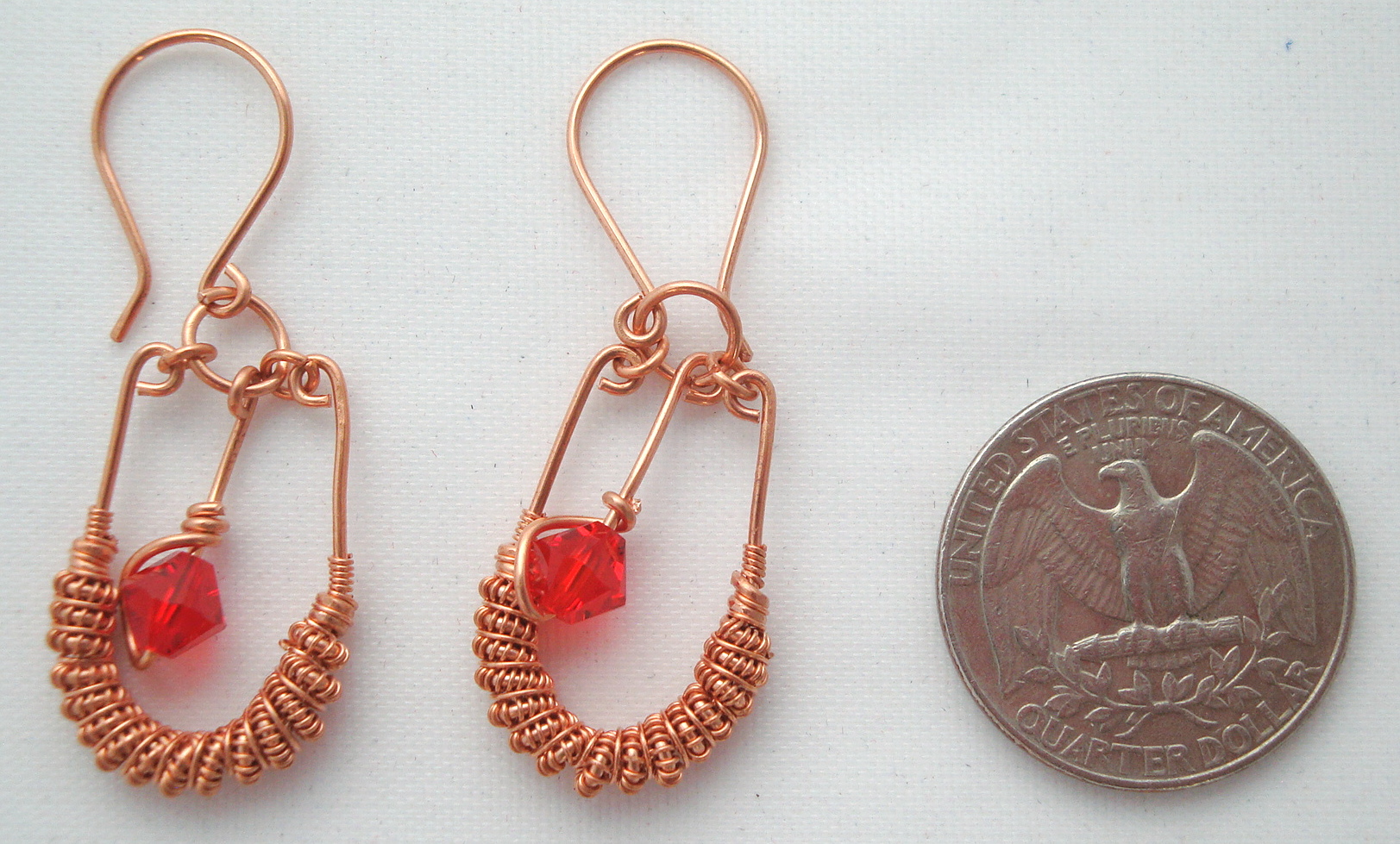 Copper Spiral earrings