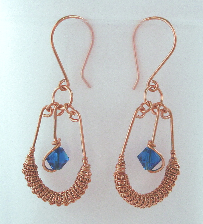 Copper Spiral earrings