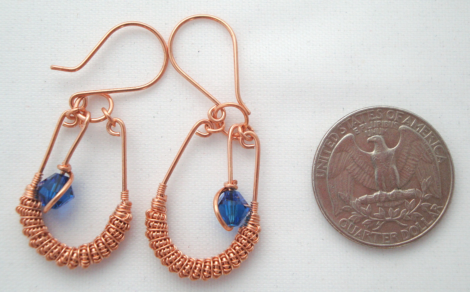 Copper Spiral earrings
