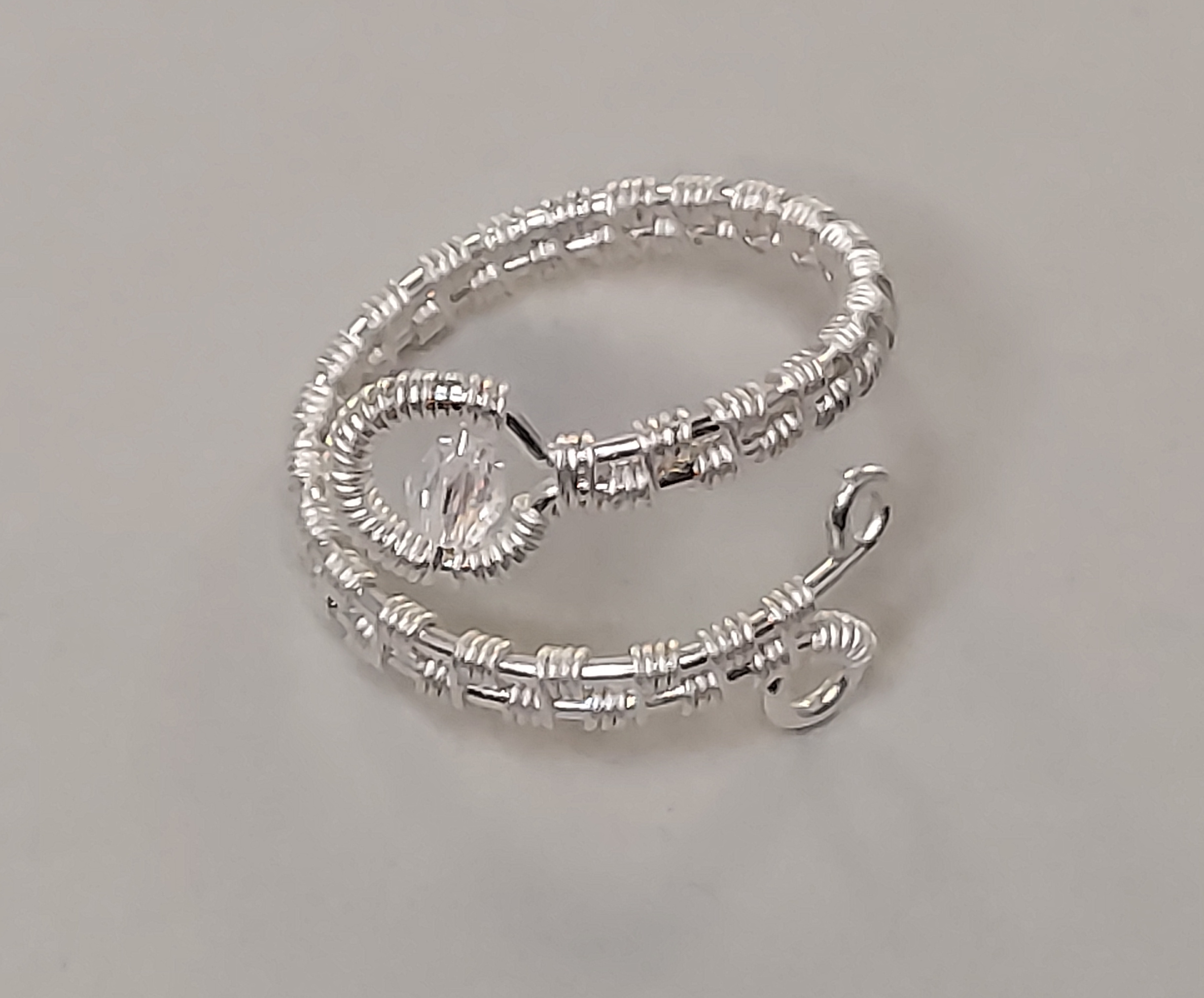 Silver Single Crystal Ring