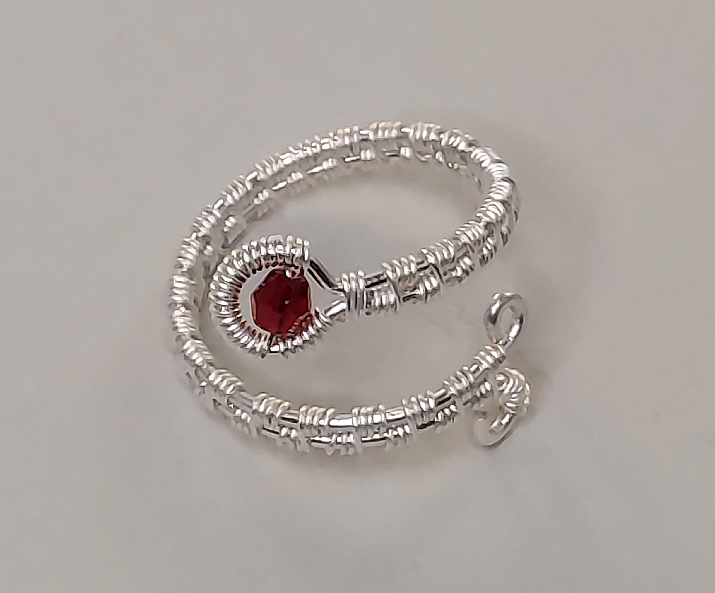 Silver Single Crystal Ring
