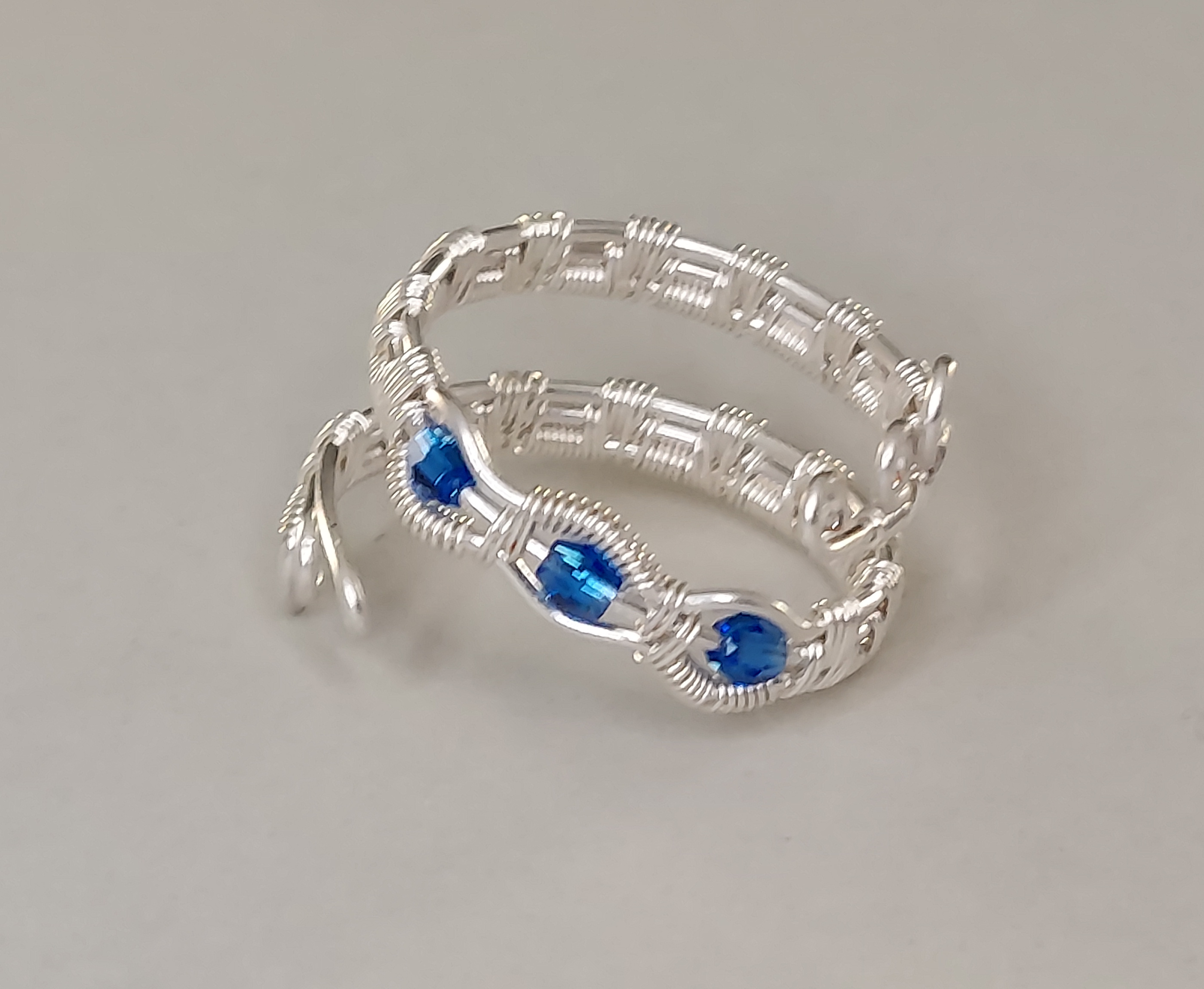 Silver Three Crystal Ring