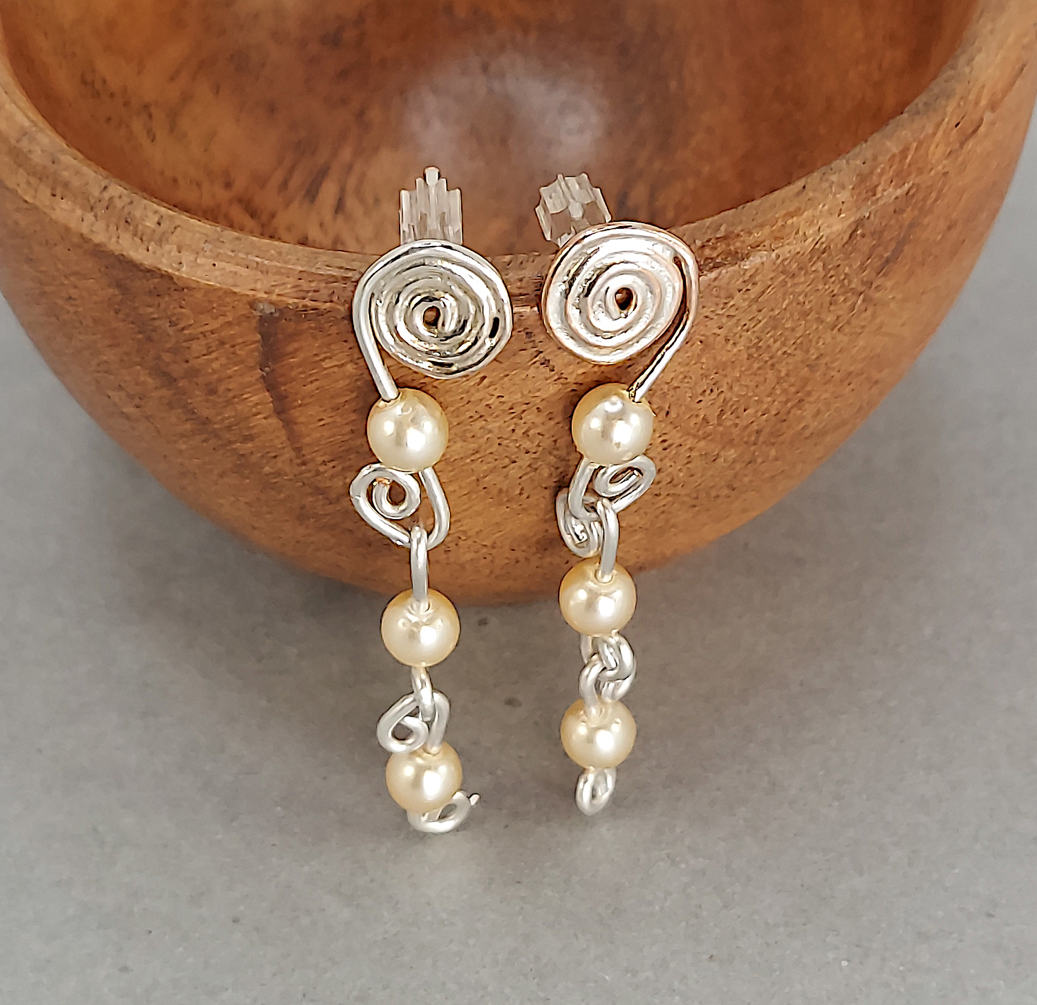 Pearl Earrings - Silver